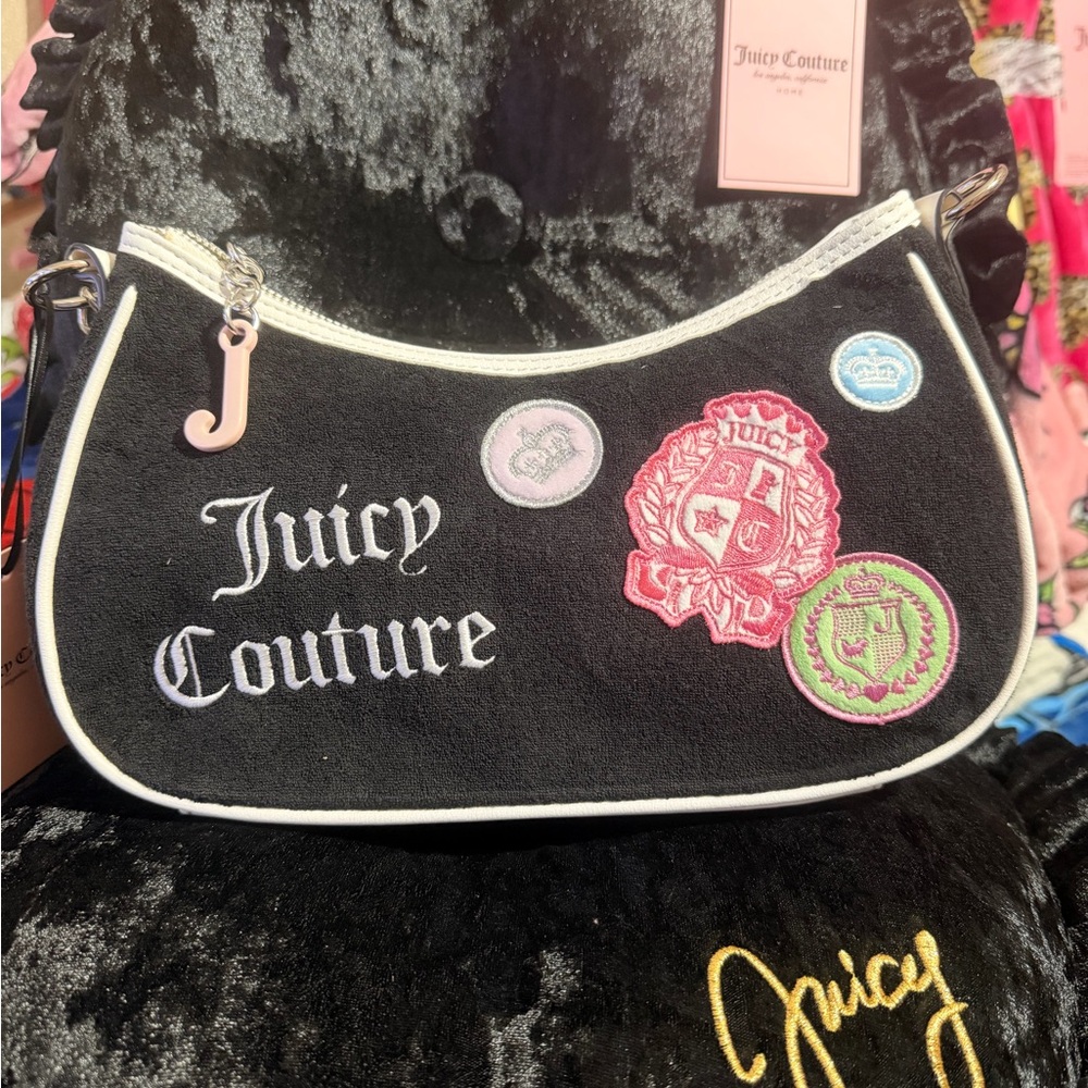 Juicy Couture Black and White Shoulder Bag